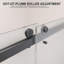 Porte de douche coulissante double sans cadre Catalyst 56"-61" L x 76" H, noir mat, verre dépoli de 3/8" (10 mm)-136387568-114374221