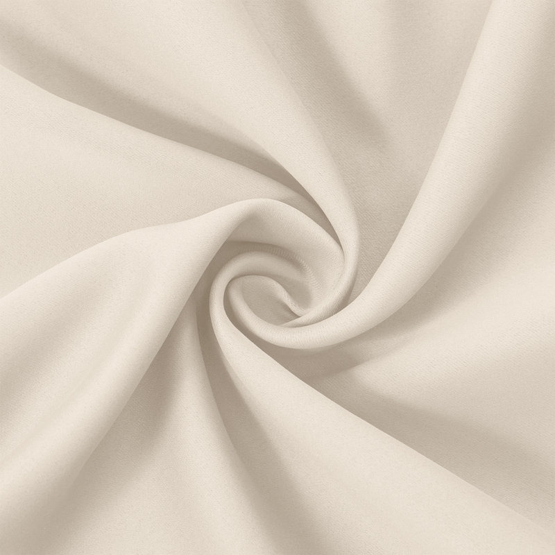 100% Room Darkening Blackout Eyelet Curtains (Set Of 2) , 168cm Width x 137cm Drop, Cream