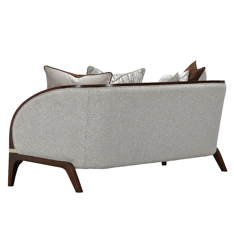 Houston Loveseat - Pebble/Walnut