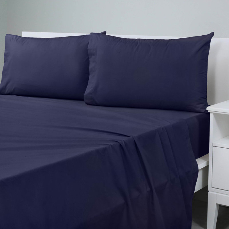 Martex 225 Thread Count Bed Sheets Light Weight, Soft Breathable Sheets, Brushed Cotton Rich Blend, Secure Fit, Wrinkle Resistant, Durable, Easy Care & Comfy Sheets