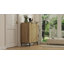 Armoire de rangement pour chaussures 15 paires avec portes, tablettes réglables, chêne