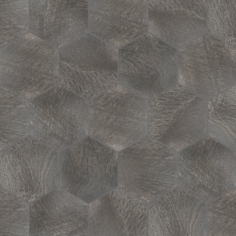 Nagpur Grand Hex 19'' x 22'' Ceramic Wall & Floor Tile, Gray