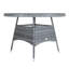 Round Metal Outdoor Dining Table With Umbrella Hole , cm W cm D-990272273-990269440