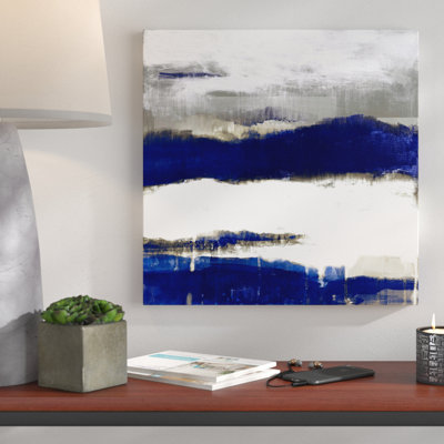 'Royal Stratascape' Acrylic Painting Print on Canvas