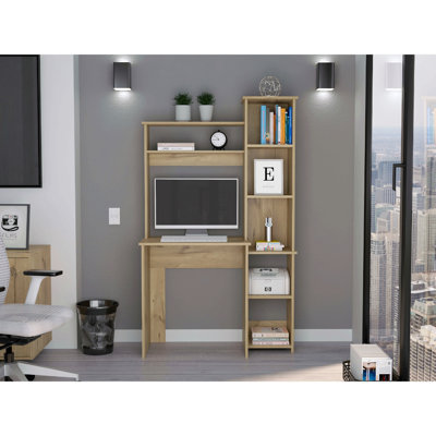 Desk, Five Shelves, Two Superior Shelves
