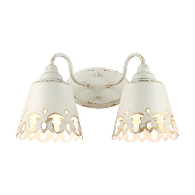 Deker 2-Light Vanity Light in Antique Ivory
