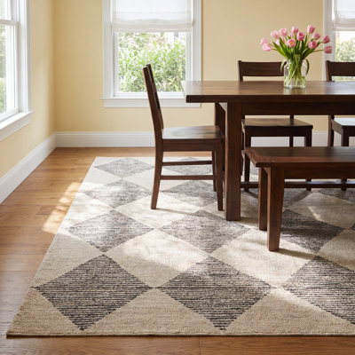 Tapis en laine beige / gris anthracite Chris Loves Julia x Loloi Francis