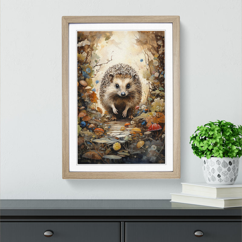 Hedgehog Expressionism Art - Framed Print