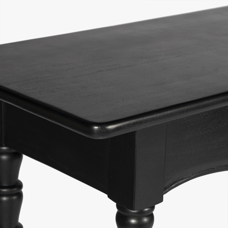 Isabel Spindle 2-Drawer Black Console Table