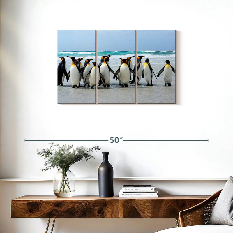 Congregation Of Penguins, 20" H x 33" W