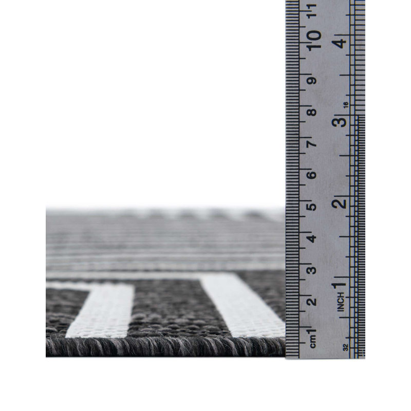 Tapis intérieur / extérieur d'extérieur moderne, Tapis de couloir 2 pi 7 po x 12 pi