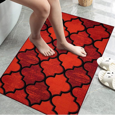 Adilbek Non-Slip Geometric Indoor Doormat