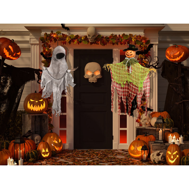 Scary Ghost Decor Animatronics Haunted House Prop Outdoor Halloween Decorations Scary Ghost Decor Animatronics Haunted House Prop Outdoor Halloween Decorations