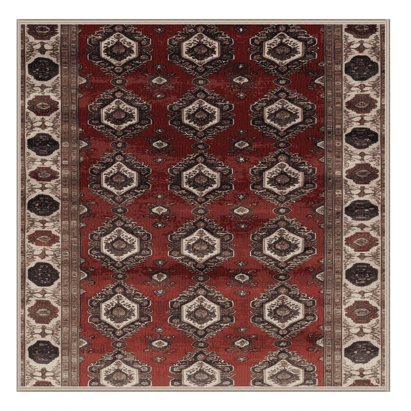 Tapis brun lavable à la machine, Carré 3 pi