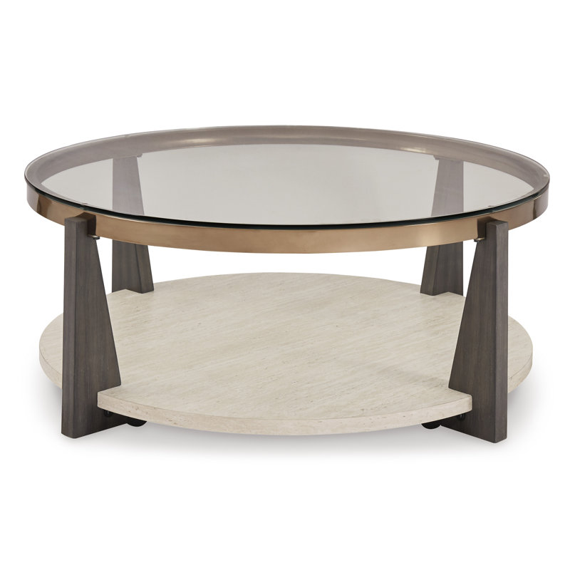 Lowrine Glass Top Single Coffee Table