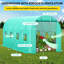 7×15×7FT Outdoor Walk-in Greenhouse, Galvanized Steel Frame, Insulated PE Cover, 1 Door & 8 Windows, with Installation Tools for Plants & Vegetables-128802296
