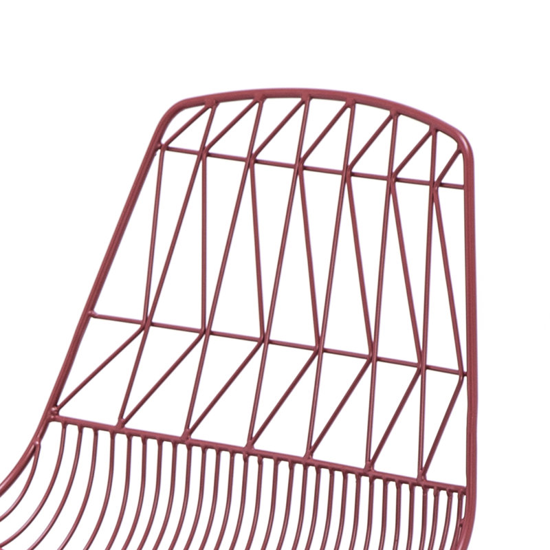 Trond 18'' H Metal Side Chair, Red