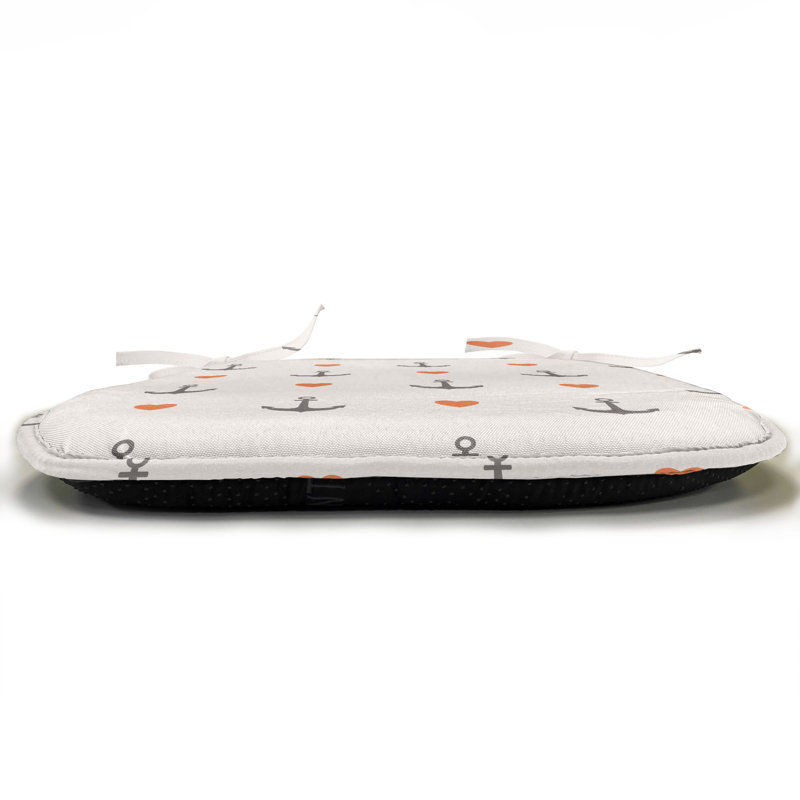 Anchors and Hearts Chair Pad Cushion