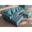 Canapé modulaire en microfibre avec repose-pieds Pritesh-1539345648-1540828727