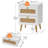 Berdia  Modern Farmhouse 2-Drawer Woven Nightstand, Farmhouse Rattan Nightstand With Built-in Outlets