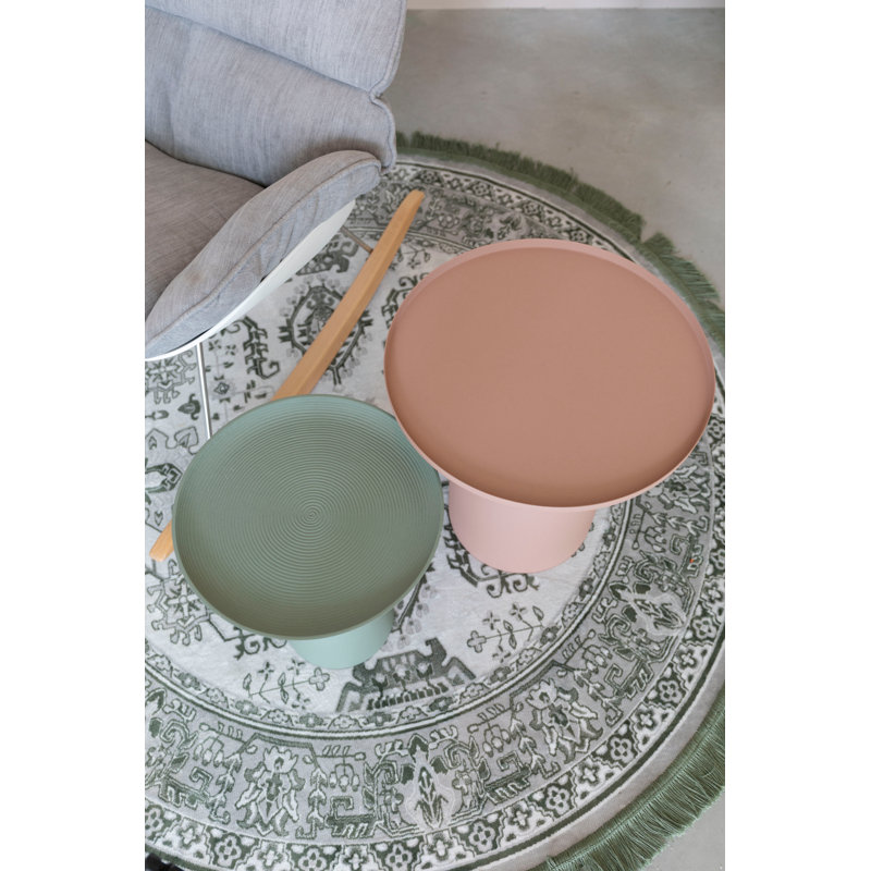 Ringar Single End Table, Rose Pink