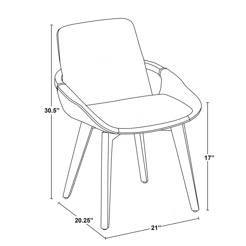 Chaise en bambou et similicuir, Noir
