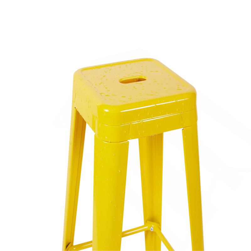Tabouret à hauteur de comptoir 24 po, ensemble de 2 tabourets de bar en métal sans dossier, non empilable, amovible et facile à assembler, conception peu encombrante pour îlot de cuisine / bar / café / salle à manger