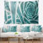 Tapisserie abstraite bleue-28495838