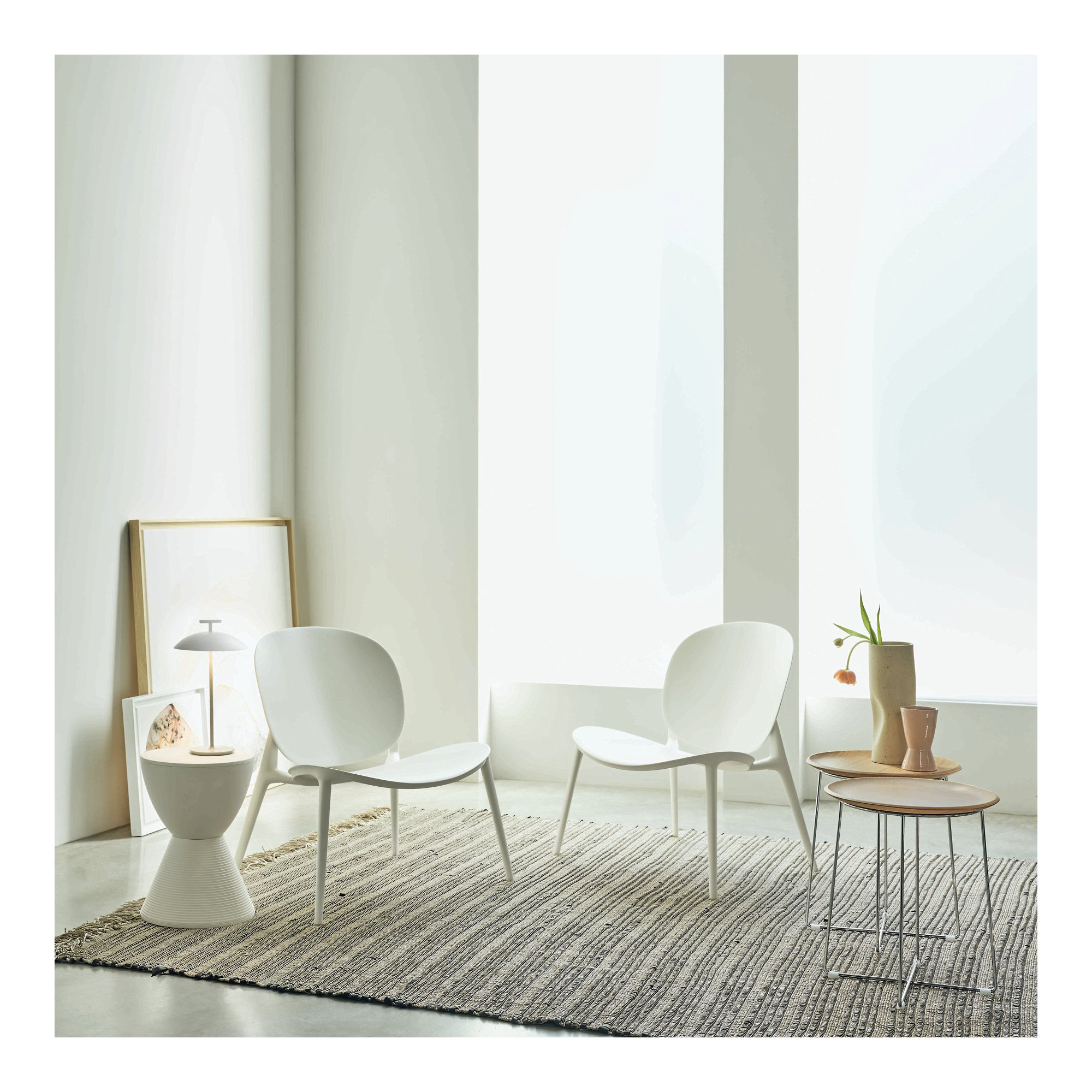 Al Solid Wood End Table, Chrome, Light Wood