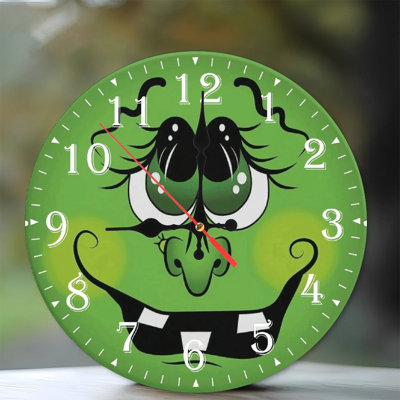 Horloge murale en bois 10 po, mouvement silencieux, à piles (piles AA non incluses), décor artistique, parfait pour les décorations