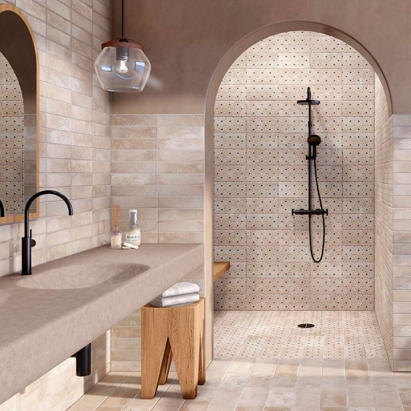 Arcilla 6" x 12" Porcelain Floor and Wall Tile, White Décor