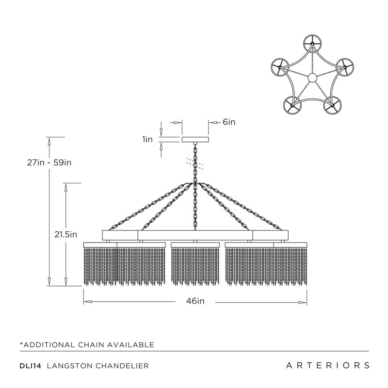 Langston 5 - Light Chandelier