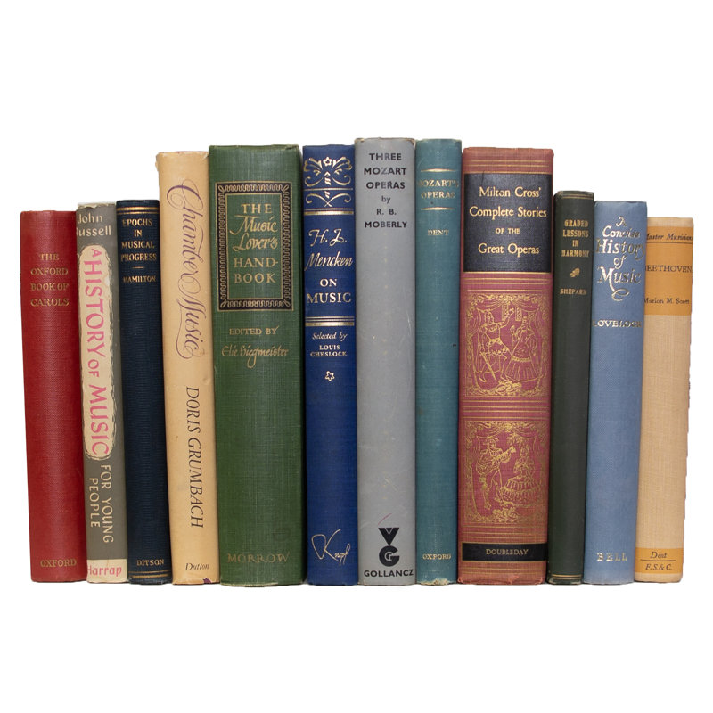 Decorative Books - Vintage Music Book Bundle - 1 foot of Books