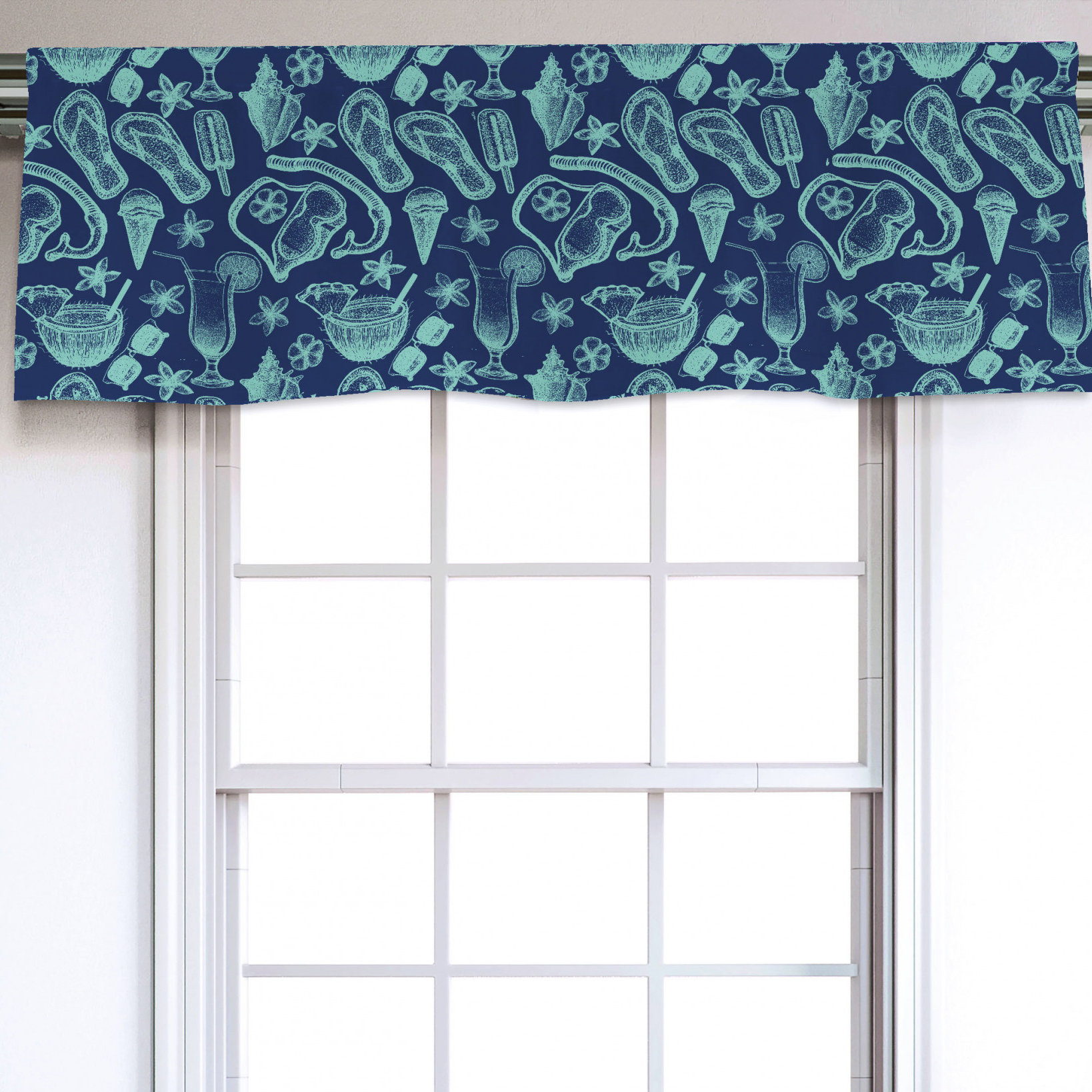 East Urban Home Flip Flop 54" Window Valance Wayfair