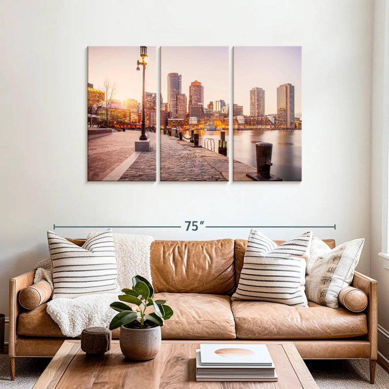 Sebbie Boston Harbor Lights, 36" H x 57" W