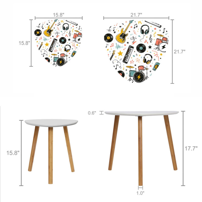 Ensemble de 2 tables basses gigognes Triangle