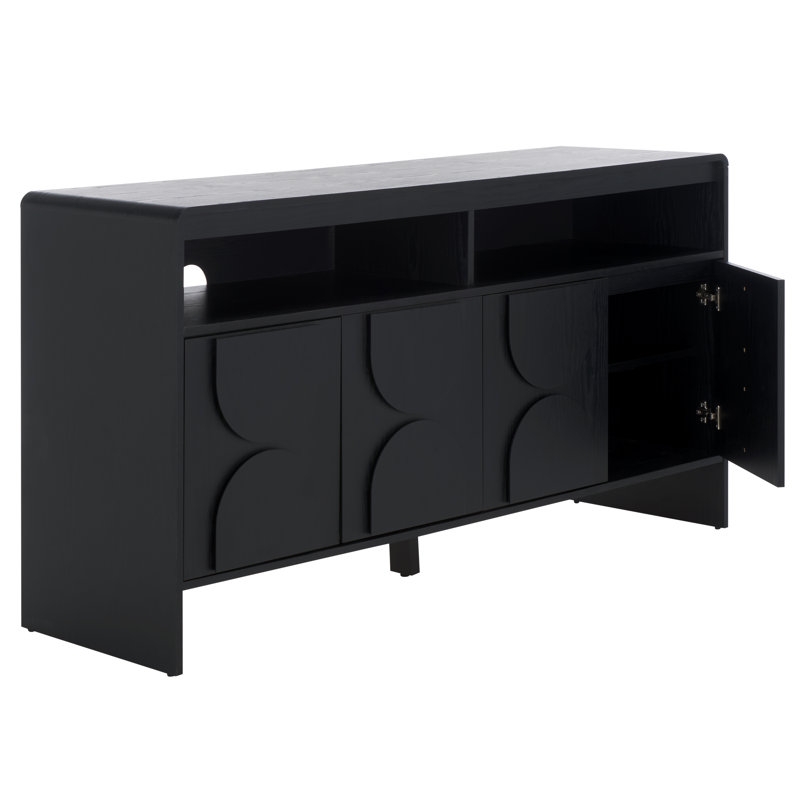 Buffet / support multimédia Hemby, Noir, noir, noir, noir