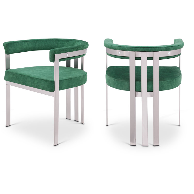 Fauteuil en velours Marcello Kenlea, Velours vert