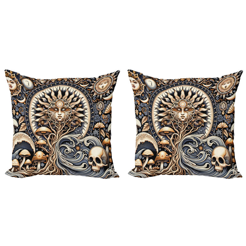 429987_Ambesonne, housse de coussin Boho, H 18 po x l 18 po