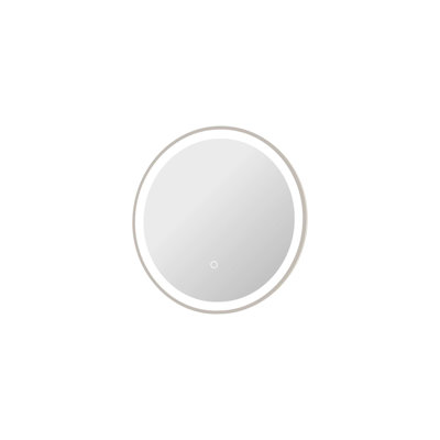21 Round LED Front and Backlit Wall Mirror in Silver