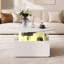 Solid Round Coffee Table with Two Drawers-339094799