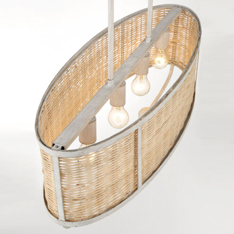 Comparelli 4 - Light Dimmable Linear Chandelier, Off White