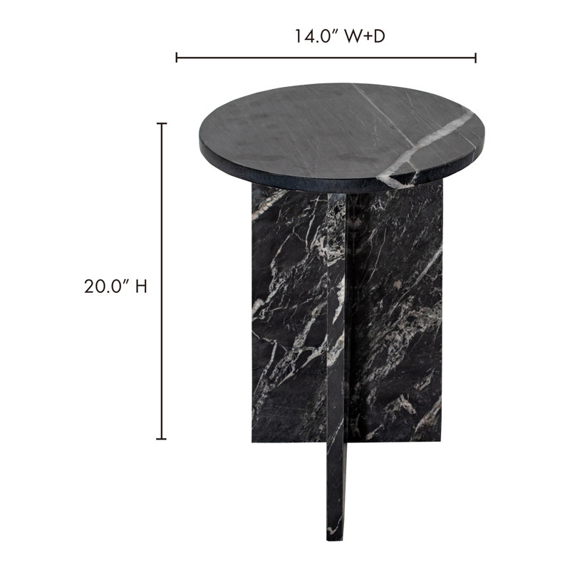 GRACE ACCENT TABLE GREEN, Black