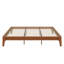 Base de lit plateforme en bois avec support en lattes de bois-495882670