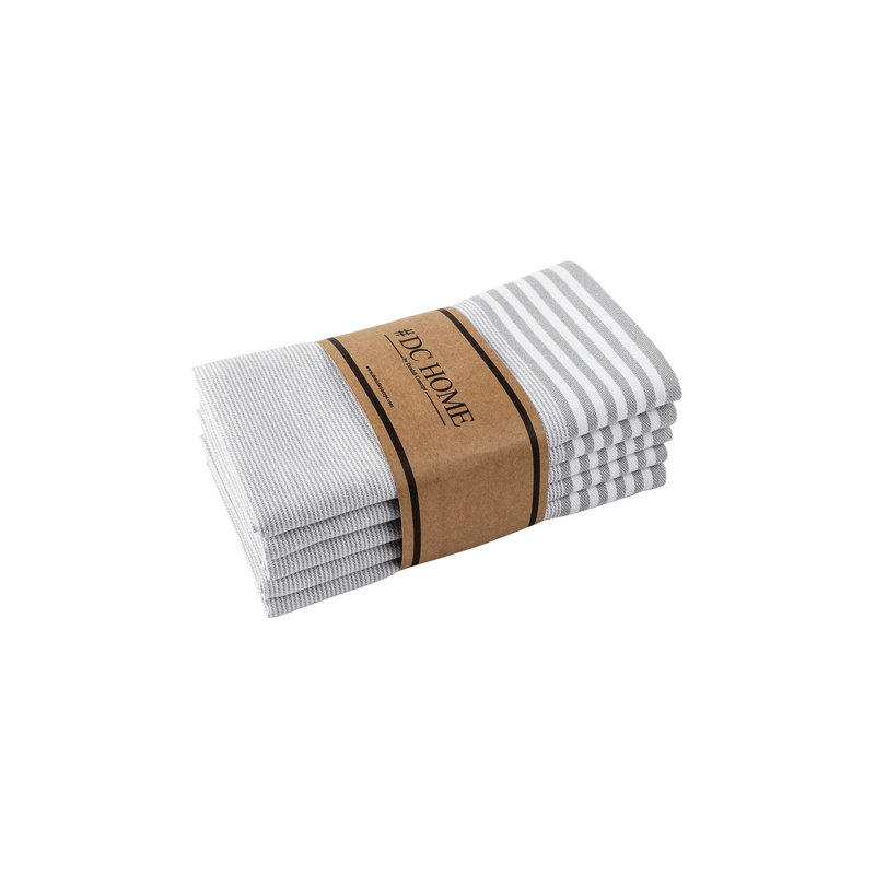 Premium Hand Towel Set (5 Pieces), Soft Grey, 19.7 x 27.6 inches | 85% Cotton / 15% Polyester, Machine Washable at 86-104°F | Highly Absorbent & Quick-Drying, Perfect for Bathroom & Spa Use