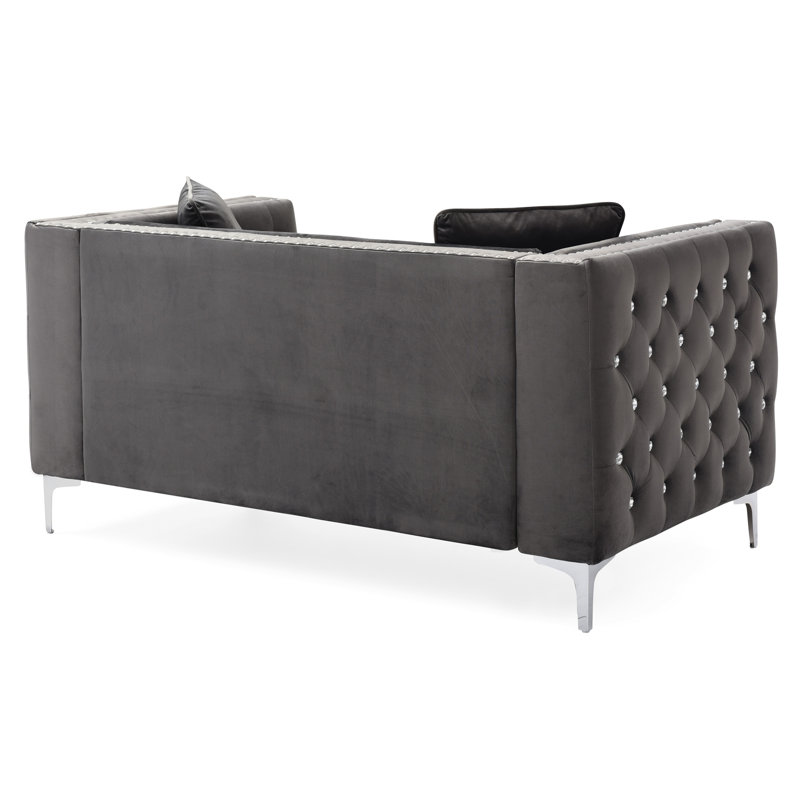 Canapé-causeuse de style européen au design épuré, Gris