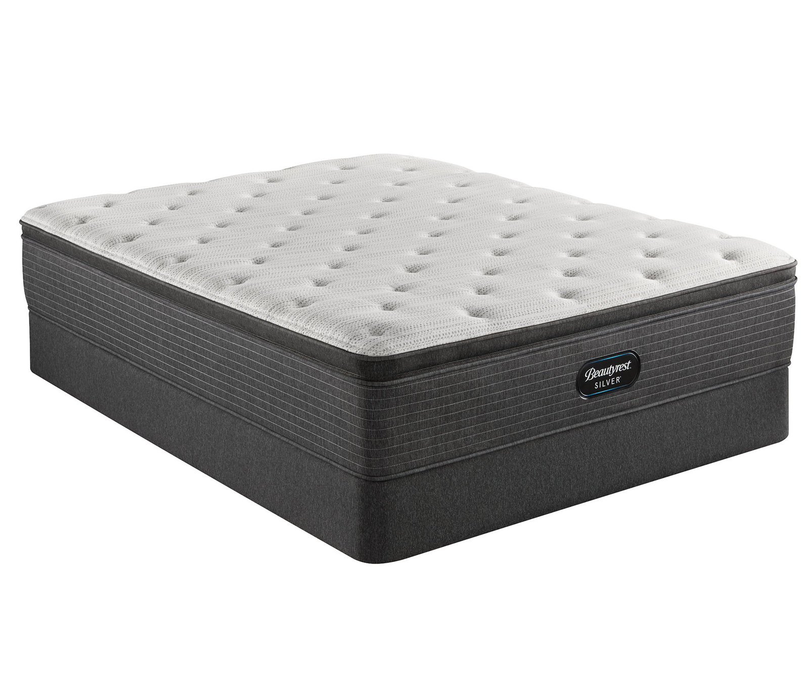 Beautyrest 15" Plush Pillow Top Innerspring Mattress  and Box Spring Set, Queen, Standard Profile (9")