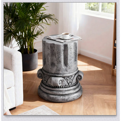 Outdoor End Table For Patio And Garden, Modern Small Round Accent Table, Durable And Weatherproof Stool For Indoor And Outdoor Use