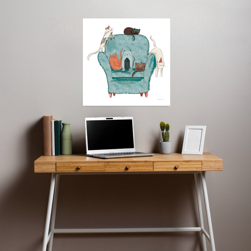 Art contemporain de chats et animaux I, H 18 po x l 18 po