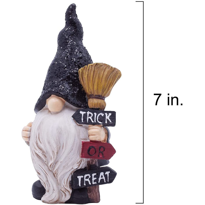 Statue de gnomes de jardin Kadar Halloween